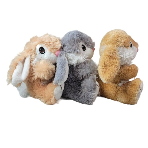 Dan Dee Bunny Rabbit Easter Plush Lot of 3 7" Ribbon Sitting Long Eared Spring - Picture 7 of 13